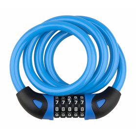 Zámek PRO-T Plus kódový 5 čísel M12x120cm modrý